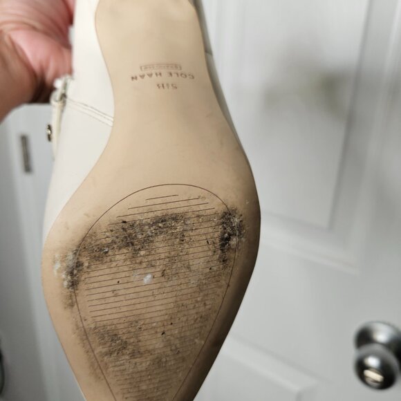 COLE HAAN leather white boots women's size  5 1/2 B - Picture 8 of 16